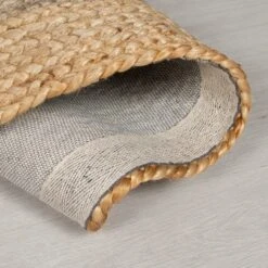 Elements Natural Jute Border Round Rug -Dunelm 1000082945 alt02