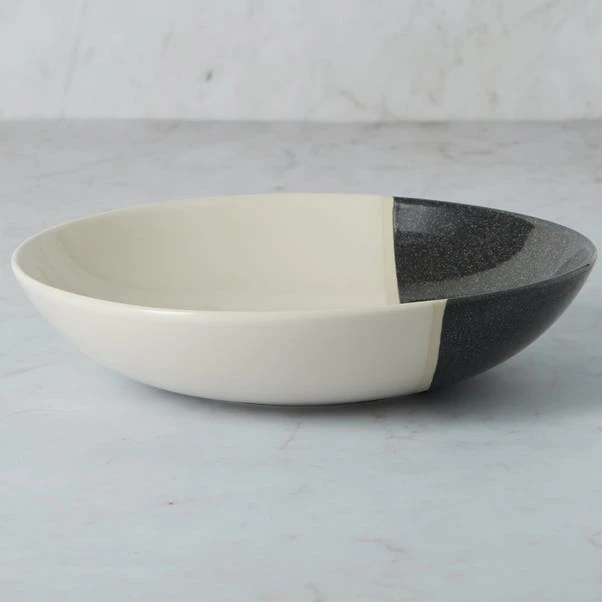 Elements Dipped Charcoal Stoneware Pasta Bowl 2 Elements Dipped Charcoal Stoneware Pasta Bowl - Image 2