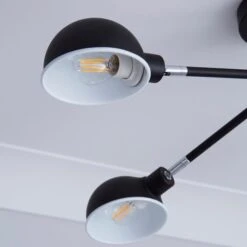 Elements Borr Black 5 Light Semi Flush Ceiling Light 8 Elements Borr Black 5 Light Semi Flush Ceiling Light -Dunelm 1000157756 alt02