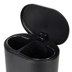 Elements 6L Matte Black Recycling Pedal Bin -Dunelm 1000181260 alt04