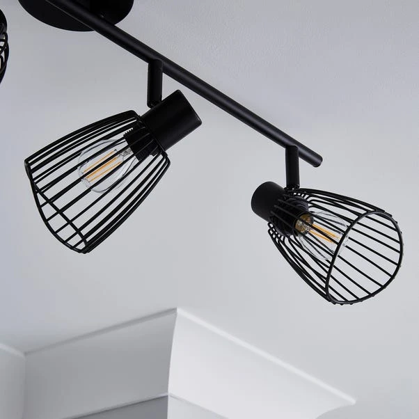 Elements Jaula 4 Light Semi Flush Spotlight Bar 3 Elements Jaula 4 Light Semi Flush Spotlight Bar - Image 3