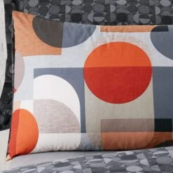 Elements Oscar Reversible Orange Duvet Cover And Pillowcase Set -Dunelm 30563410 alt01