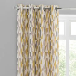 Elements Triangles Eyelet Curtains -Dunelm 30668090