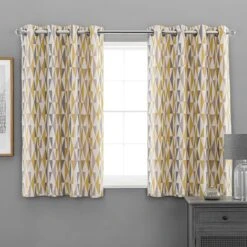 Elements Triangles Eyelet Curtains -Dunelm 30668091 alt05