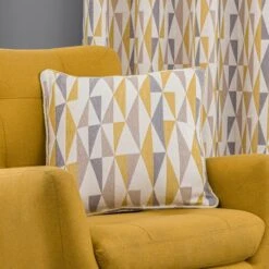 Elements Triangles Eyelet Curtains -Dunelm 30668091 alt07