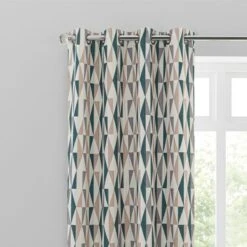Elements Triangles Eyelet Curtains -Dunelm 30733758