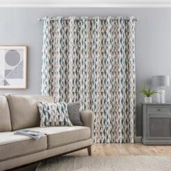 Elements Triangles Eyelet Curtains -Dunelm 30733760 alt04