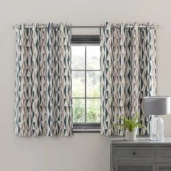 Elements Triangles Eyelet Curtains -Dunelm 30733760 alt05