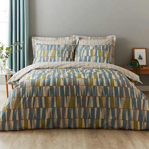 Elements Kolla Blue Duvet Cover And Pillowcase Set 11 Elements Kolla Blue Duvet Cover And Pillowcase Set - Image 11