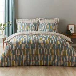 Elements Kolla Blue Duvet Cover And Pillowcase Set 20 Elements Kolla Blue Duvet Cover And Pillowcase Set -Dunelm 30747966