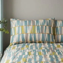 Elements Kolla Blue Duvet Cover And Pillowcase Set 22 Elements Kolla Blue Duvet Cover And Pillowcase Set -Dunelm 30747966 alt02