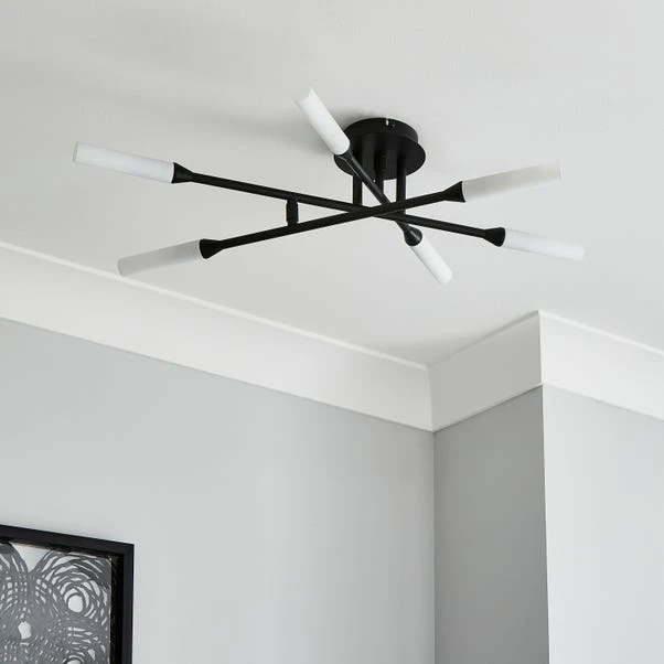 Elements Fontain 6 Light Semi Flush Ceiling Light 2 Elements Fontain 6 Light Semi Flush Ceiling Light - Image 2