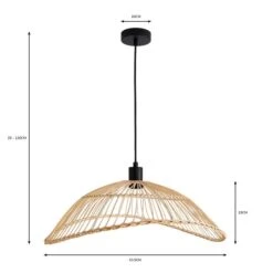 Elements Jaula Rattan Pendant Light -Dunelm 30752929 alt07