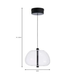 Elements Bjork Integrated LED Pendant Light 13 Elements Bjork Integrated LED Pendant Light -Dunelm 30753355 alt07