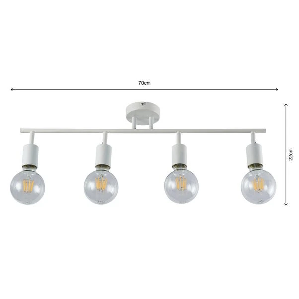 Elements Koppla 4 Light Semi Flush Spotlight Bar 15 Elements Koppla 4 Light Semi Flush Spotlight Bar - Image 15