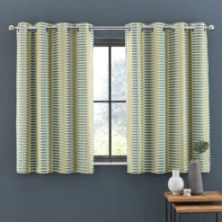 Elements Kansas Stripe Eyelet Curtains 36 Elements Kansas Stripe Eyelet Curtains -Dunelm 30755096 alt05