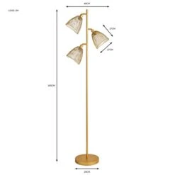 Elements Jaula 3 Light Floor Lamp -Dunelm 30755630 alt07