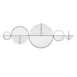 Elements Mirrored Round Indoor Outdoor Wall Art Mirror 5 Elements Mirrored Round Indoor Outdoor Wall Art Mirror -Dunelm 30765569 alt02