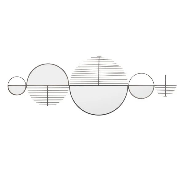 Elements Mirrored Round Indoor Outdoor Wall Art Mirror 3 Elements Mirrored Round Indoor Outdoor Wall Art Mirror - Image 3