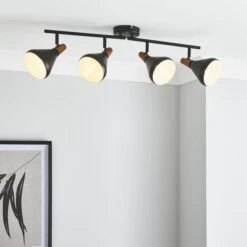 Elements Wolston 4 Light Semi Flush Spotlight Bar 31 Elements Wolston 4 Light Semi Flush Spotlight Bar -Dunelm 30765896