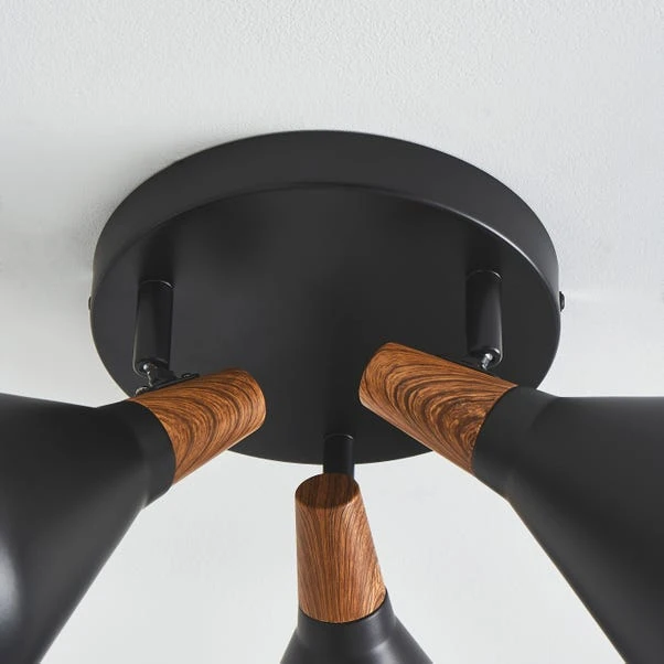 Elements Wolston 3 Light Semi Flush Spotlight 14 Elements Wolston 3 Light Semi Flush Spotlight - Image 14