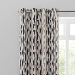 Elements Triangles Thermal Eyelet Door Curtain -Dunelm 30780897 alt01