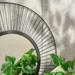 Elements Wire Round Indoor Outdoor Wall Mirror -Dunelm 30798209 alt02