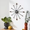 Elements Sputnik Wood Effect Wall Clock