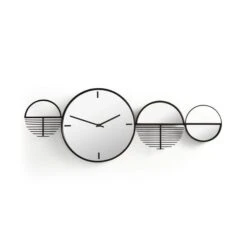 Elements Abstract Mirrored Wall Art Clock 5 Elements Abstract Mirrored Wall Art Clock -Dunelm 30828510 alt02