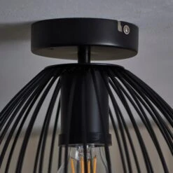 Elements Jaula Outdoor Flush Porch Ceiling Light -Dunelm 30831992 alt03