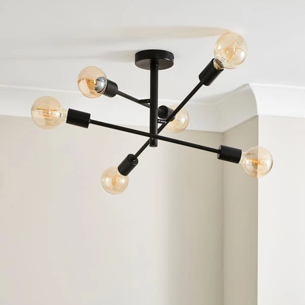 Elements Koppla 6 Light Semi Flush Ceiling Light 2 Elements Koppla 6 Light Semi Flush Ceiling Light - Image 2