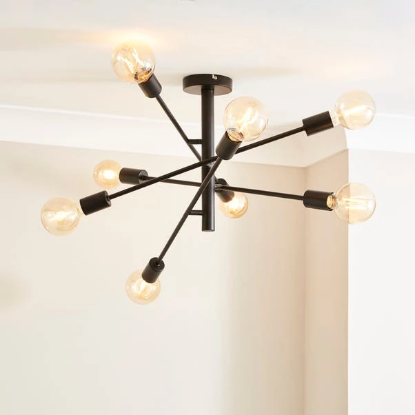 Elements Koppla 8 Light Semi Flush Ceiling Light 1 Elements Koppla 8 Light Semi Flush Ceiling Light
