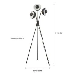 Elements Levi Tripod 3 Light Metal Floor Lamp 9 Elements Levi Tripod 3 Light Metal Floor Lamp -Dunelm 30869721 alt08