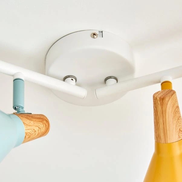 Elements Wolston 4 Light Semi Flush Spotlight Bar 4 Elements Wolston 4 Light Semi Flush Spotlight Bar - Image 4