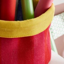 Elements Sutton Woven Stripe Fabrics Storage Basket 11 Elements Sutton Woven Stripe Fabrics Storage Basket -Dunelm 30890642 alt01