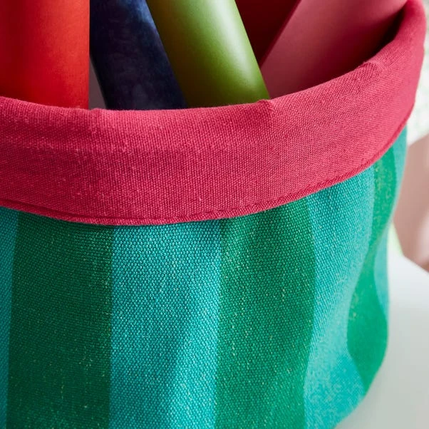 Elements Sutton Woven Stripe Fabrics Storage Basket 2 Elements Sutton Woven Stripe Fabrics Storage Basket - Image 2