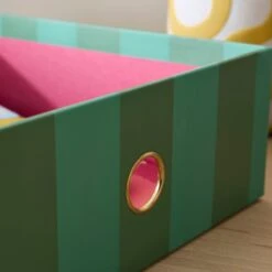 Elements Sutton Stripe A4 Storage Box -Dunelm 30893163 alt02