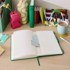 Elements Emerald Green Premium Faux Leather Notebook -Dunelm 30893167 alt02