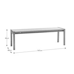 Elements 2 Seater Holmes Dining Bench, Modern Oak -Dunelm 30893313 alt09