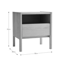 Elements Holmes Compact Bedside Table, Oak -Dunelm 30893708 alt09