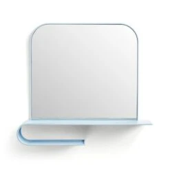 Elements Squoval Wall Mirror With Curling Shelf 26 Elements Squoval Wall Mirror With Curling Shelf -Dunelm 30893750 alt02
