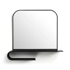 Elements Squoval Wall Mirror With Curling Shelf 23 Elements Squoval Wall Mirror With Curling Shelf -Dunelm 30893751 alt02