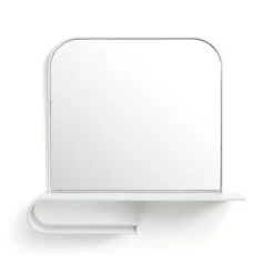 Elements Squoval Wall Mirror With Curling Shelf 20 Elements Squoval Wall Mirror With Curling Shelf -Dunelm 30893752 alt02