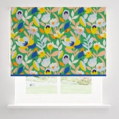Elements Fieldsley Floral Green Blackout Roller Blind -Dunelm 30893959 alt03