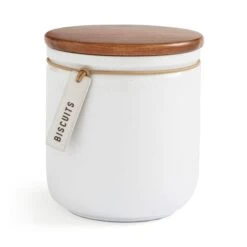 Elements Cream Speckled Hang Tag Biscuit Jar 5 Elements Cream Speckled Hang Tag Biscuit Jar -Dunelm 30893972 alt02