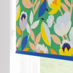 Elements Fieldsley Floral Green Blackout Roller Blind -Dunelm 30894012 alt04