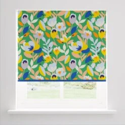 Elements Fieldsley Floral Green Blackout Roller Blind -Dunelm 30894083 alt02