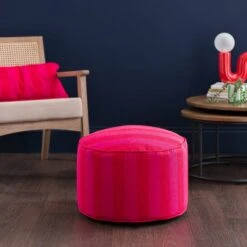 Elements Sutton Stripe Pouffe -Dunelm 30894085