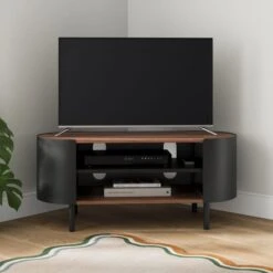 Elements Griffin Compact Corner TV Unit For TVs Up To 42" 34 Elements Griffin Compact Corner TV Unit For TVs Up To 42" -Dunelm 30894128