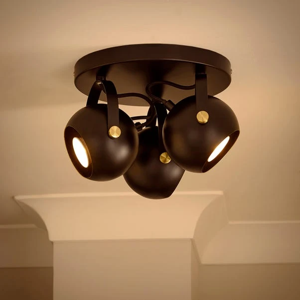 Elements Olympya 3 Light Adjustable Semi Flush Spotlight 2 Elements Olympya 3 Light Adjustable Semi Flush Spotlight - Image 2